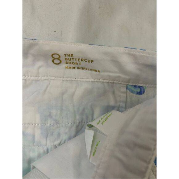 Lilly Pulitzer Shorts size 8 Scalloped Buttercup Blue Green Seashells - Picture 5 of 10